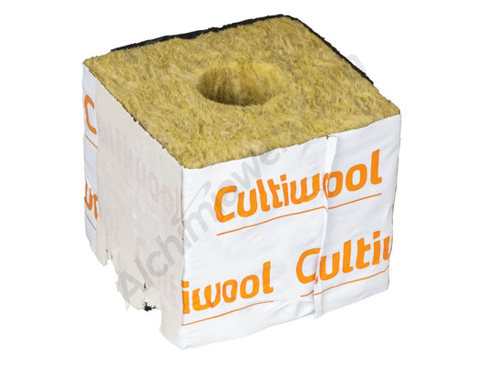 Cultiwool Kivivillakuutio 7,5x7,5x6,5 cm – Reikä 40/35 mm | Vesiviljelyyn Cultiwool Kivivillakuutio 7,5x7,5x6,5 cm